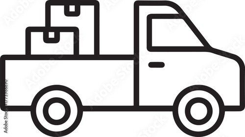 Pickup Truck with Cargo