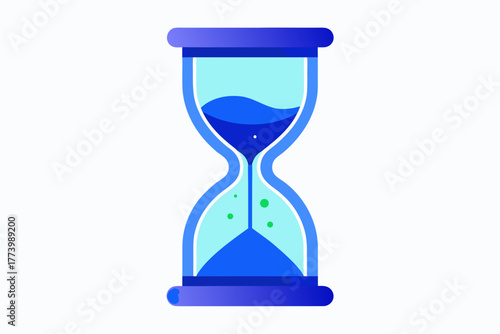 A blue sand clock image