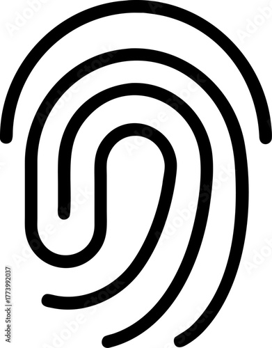 Abstract Fingerprint Icon Outline thumbprint identity