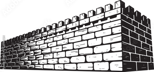 Hand Drawn Brick Wall Illustration depicting strength and protec