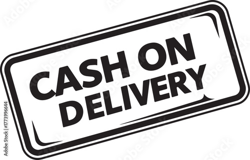 Modern Cash On Delivery Sign for E-commerce and Retail Transacti