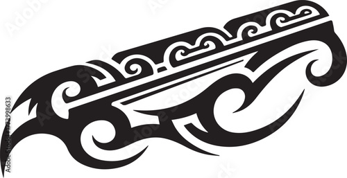 Detailed tribal pattern featuring intricate spirals and sharp an