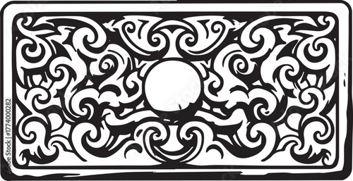 Intricate Black and White Swirl Pattern for Creative Design and