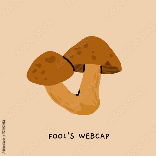 Toxic poisonous mushrooms flat vector set. Amanita fly agaric, panther cap, sulphur tuft, false morel, shaggy mane, fools webcap, the sickener. Educational botanical poster illustration.