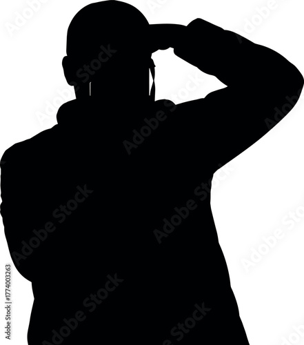 Silhouette of a Photographer Adjusting His Camera for the Perfect Shot