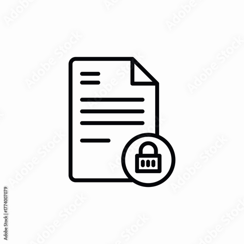 file protected lockpad icon sign vector