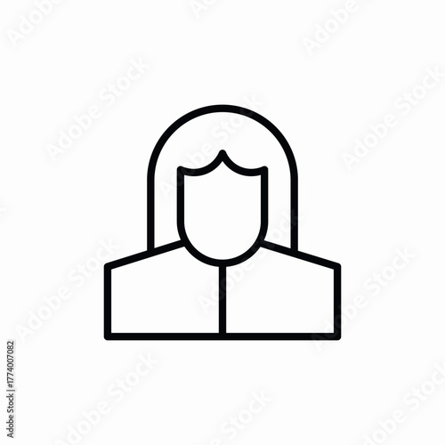 female user profile icon sign vector