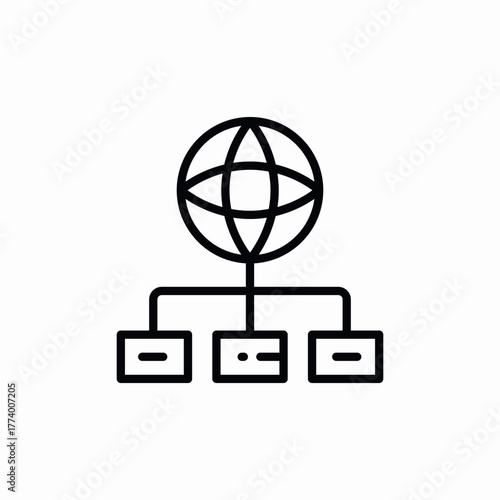 global schema icon sign vector