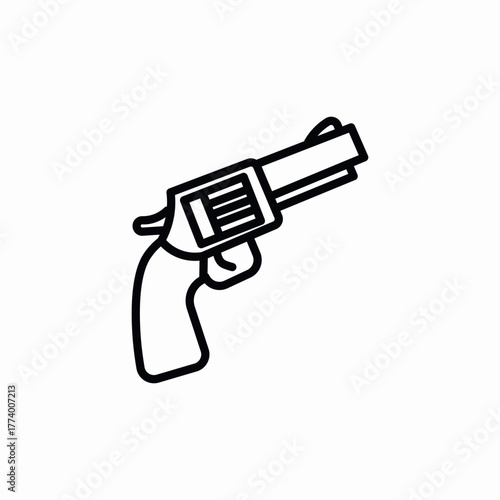 gun pistol icon sign vector