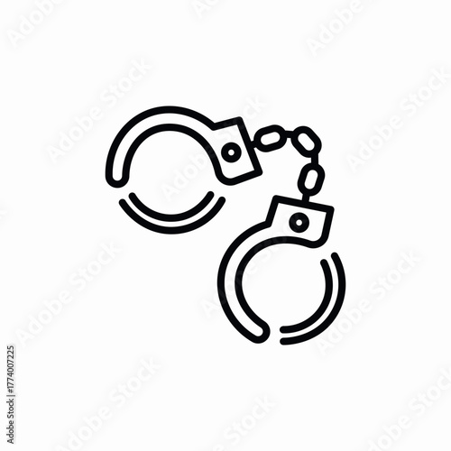 handcuffs arrest icon sign vector