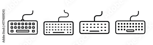 Scalable vector illustration of a modern computer keyboard icon