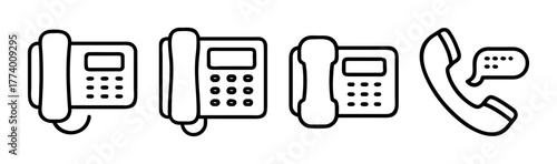 Modern conference phone vector icon for business communication and meetings