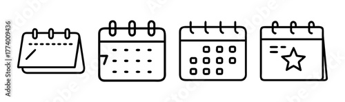 Vector illustration of a simple desk calendar icon