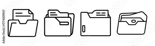 Desk file sorter vector illustration office organization icon