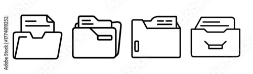 Vector illustration of a document holder icon and symbol
