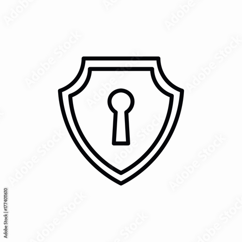 shield lock protection icon sign vector