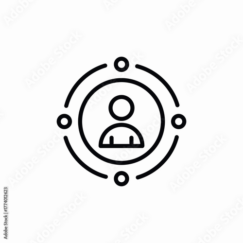 user network icon sign vector