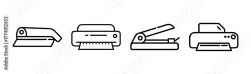 Modern laminator machine vector illustration for office and business use