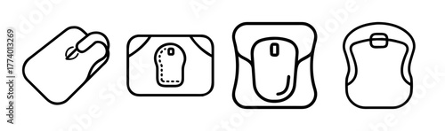 Mouse pad vector illustration graphic design element