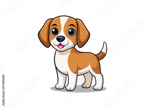 beagle puppy isolated on white