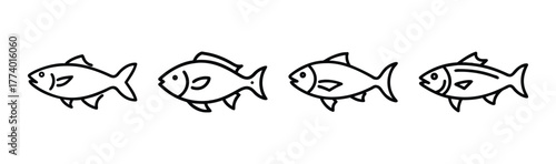 Blue fish vector illustration scalable icon