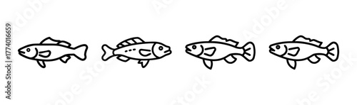 Goby fish illustration vector art scalable icon for aquatic themes