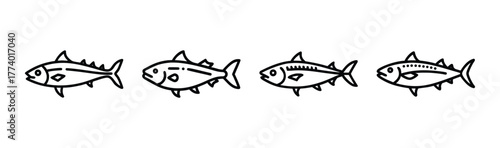 King mackerel fish vector illustration scalable icon