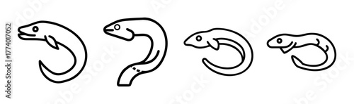 Lamprey vector graphic illustration scalable icon design