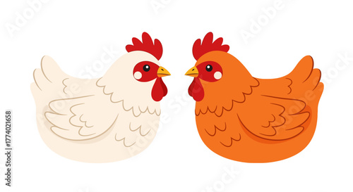 Vector25694 cartoon colorful chickens