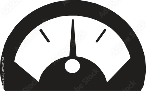 Gauge pressure dashboard icon pictogram vector or speed benchmark power meter graphic black Silhouette vector.