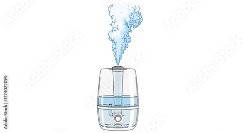 Vector25722 flat appliance humidity