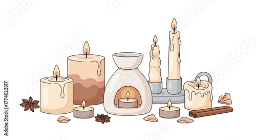 Vector25746 candles cozy aromatherapy