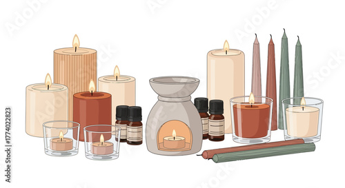 Vector25745 candles aromatherapy relaxation