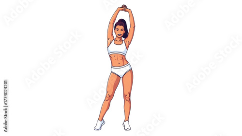 Woman doing stretching exercises, fitness and yoga