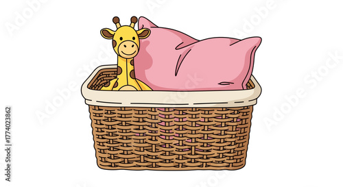 Vector25782 cute cartoon giraffe