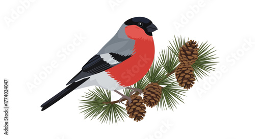 Vector25793 animal bird bullfinch