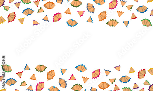 Colored Pencil Shavings Confetti Border