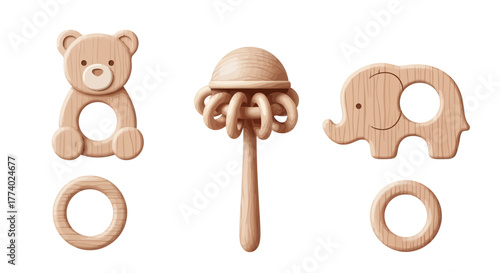 Vector25820 wooden baby toys