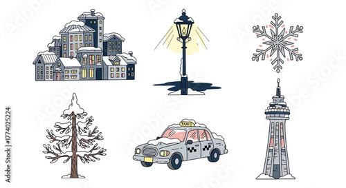 Vector25864 flat winter snow