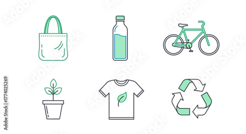 Vector25866 linear eco-friendly sustainable