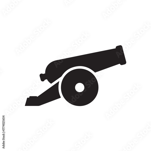 Cannon battlefield artillery weapon silhouette