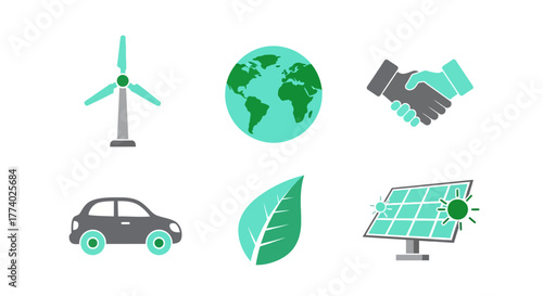 Vector25892 flat eco green