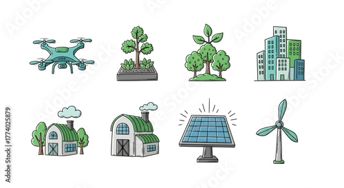 Vector25897 flat eco sustainable