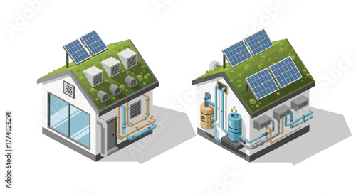 Vector25912 isometric sustainable green