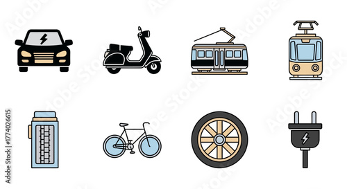 Vector25938 flat transport urban