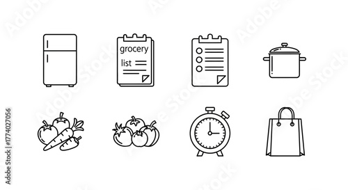 Vector25978 line minimalist kitchen