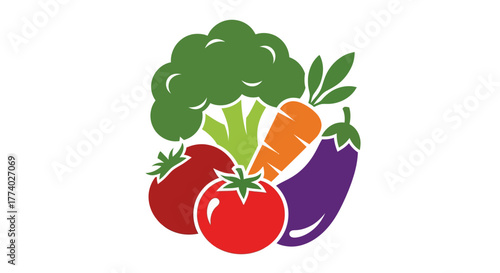 Vector25981 flat vegetable tomato