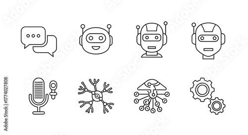 Vector26063 linear ai icons