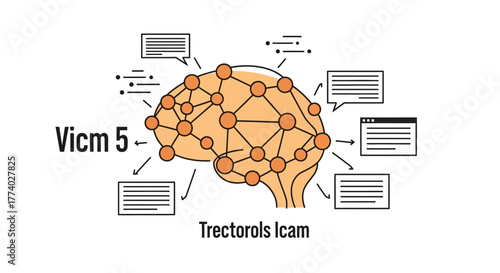 Vector26065 flat brain neural