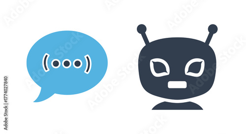 Vector26067 flat chatbot icon